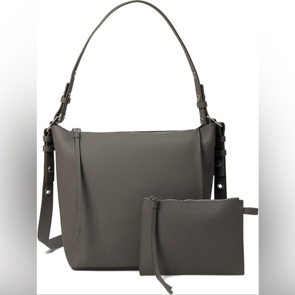 All Saints Kita Convertible Shoulder Bag in Mink Grey